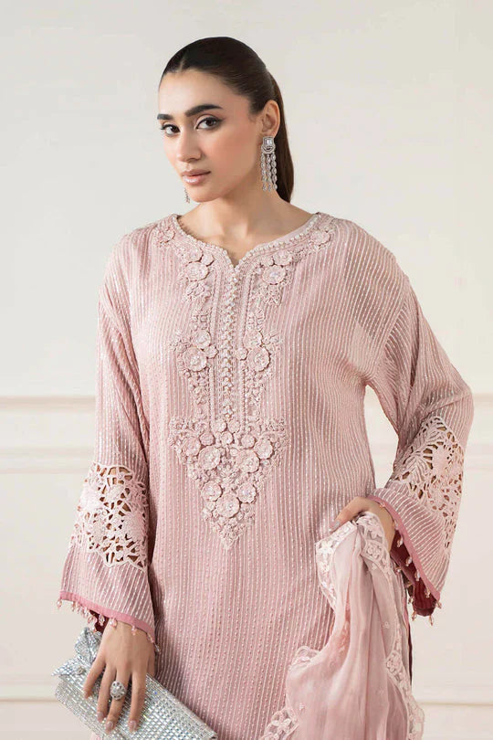 03 Piece Stitched Chiffon Embroidery Suit - Ready To Wear