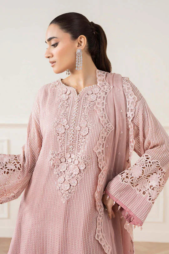 03 Piece Stitched Chiffon Embroidery Suit - Ready To Wear