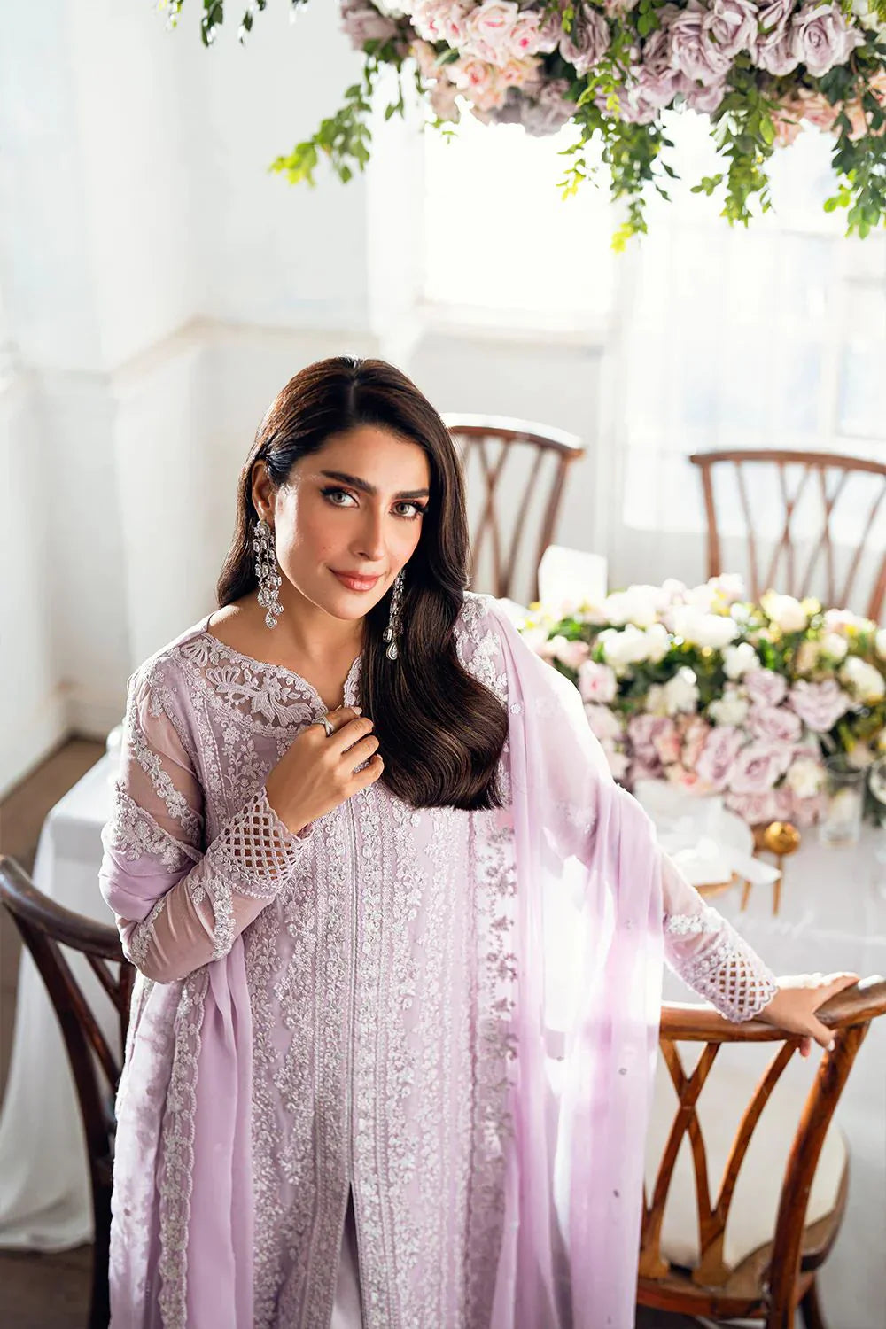 03 Piece Stitched Chiffon Embroidery Suit - Ready To Wear