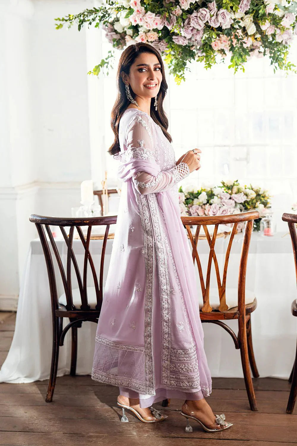 03 Piece Stitched Chiffon Embroidery Suit - Ready To Wear