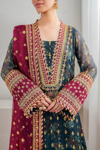 03 Piece Stitched Chiffon Embroidery Suit - Ready To Wear