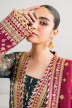03 Piece Stitched Chiffon Embroidery Suit - Ready To Wear