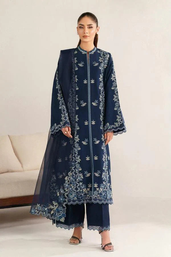 3 Piece Stitched Lawn Suit - Ready To Wear