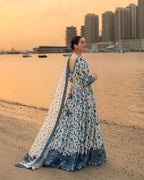 03 Piece Stitched Maxi Dress - Ready To Wear