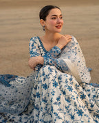 03 Piece Stitched Maxi Dress - Ready To Wear