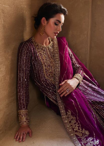 Luxury Embroidered Chiffon 3-Piece Suit – Ready To Wear