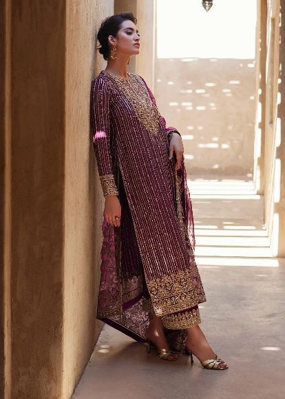 Luxury Embroidered Chiffon 3-Piece Suit – Ready To Wear