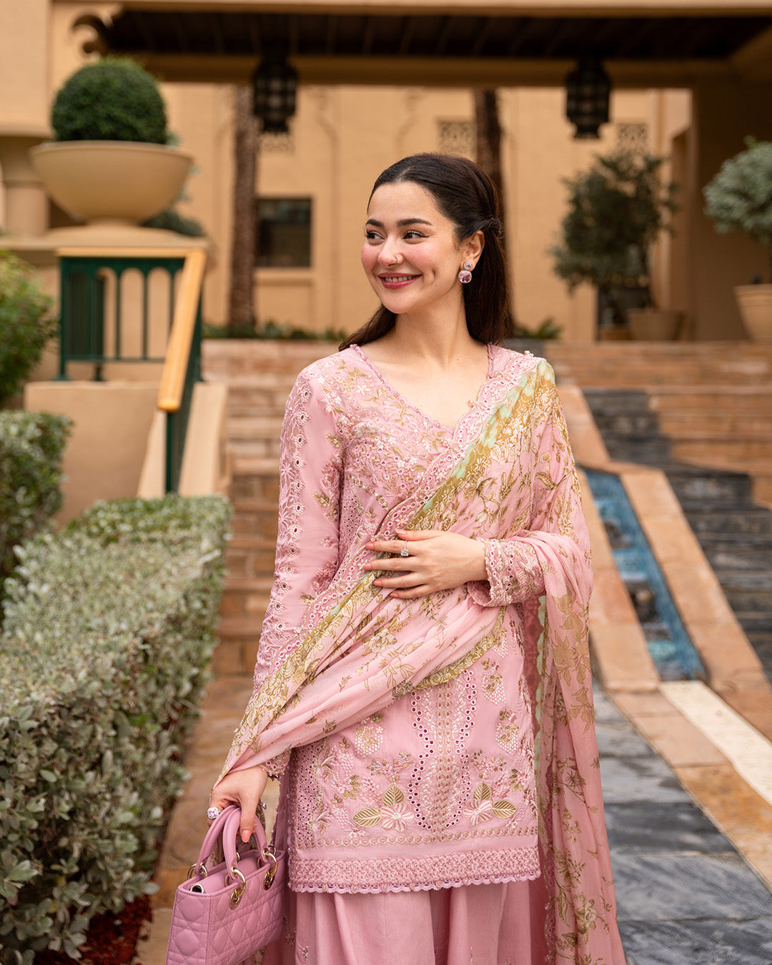 Embroidered Chikankari Lawn 3-Piece Stitched Suit with Sharara – Ready To Wear