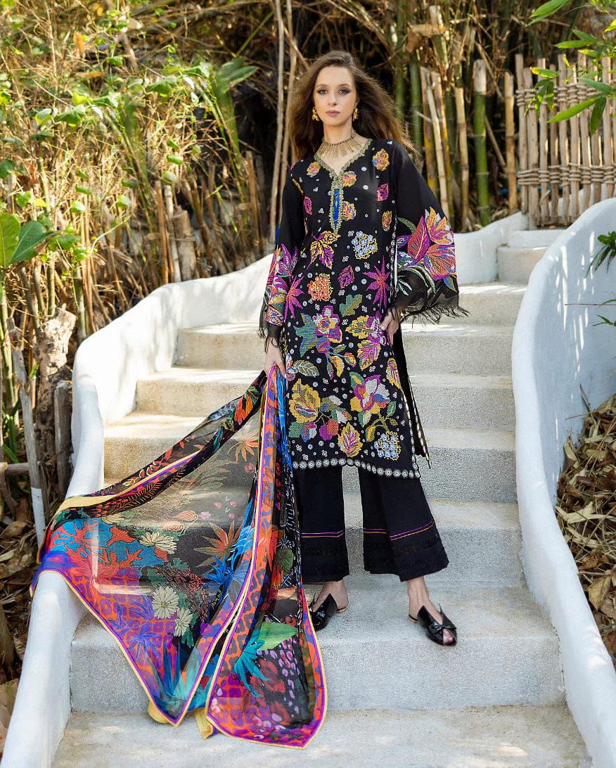 Heavy Embroidered Lawn 3-Piece Stitched Suit – Ready To Wear