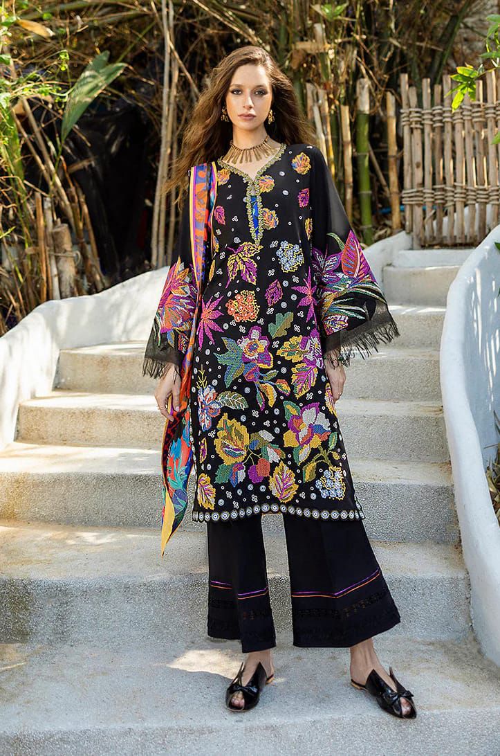 Heavy Embroidered Lawn 3-Piece Stitched Suit – Ready To Wear