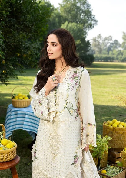 Embroidered Chikankari Lawn 3-Piece Stitched Suit with Jacquard Dupatta | Ready To Wear
