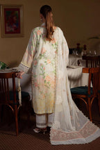 3-Piece Stitched Suit with Heavy Embroidered Chiffon Dupatta | Ready To Wear