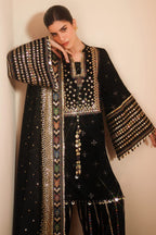 Heavy Embroidered Sequence Lawn 3-Piece Stitched Suit with Embroidered Chiffon Dupatta | Ready To Wear