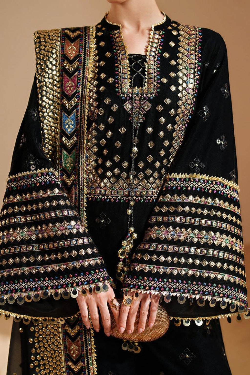 Heavy Embroidered Sequence Lawn 3-Piece Stitched Suit with Embroidered Chiffon Dupatta | Ready To Wear