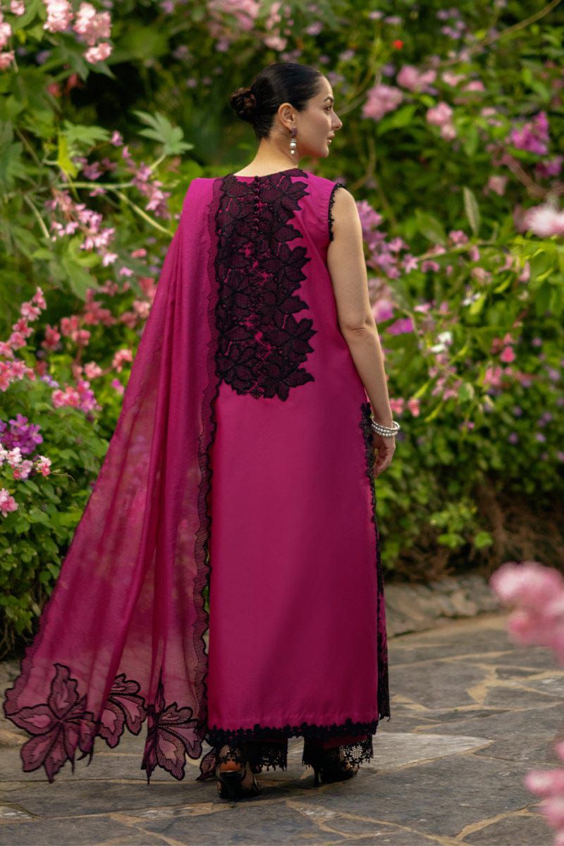 Heavy Embroidered Lawn 3-Piece Stitched Suit with Pearls & Laser Work | Khaddi Net Dupatta | Ready To Wear