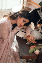 Embroidered Chiffon 3-Piece Stitched Suit with Organza Details & Malai Crape Trouser | Ready To Wear