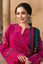 Heavy Embroidered Chikankari Lawn 3-Piece Stitched Suit with Apple Silk Dupatta | Ready To Wear