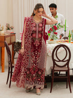 Heavy Embroidered Lawn 3-Piece Stitched Suit with Khadi Net Dupatta / Ready to wear