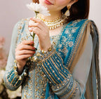 Heavy Embroidered Chiffon 3-Piece Stitched Suit with Adda Work & Net Dupatta | Ready To Wear