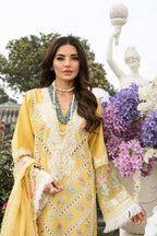 Heavy Embroidered Schiffli Lawn 3-Piece Stitched Suit with Organza Dupatta | Ready To Wear
