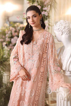 Chikan Kari & Handwork Chiffon 3-Piece Stitched Suit with Malai Trouser | Ready To Wear
