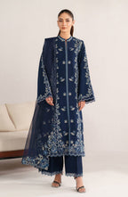 Heavy Embroidered Lawn 3-Piece Stitched Suit with Chiffon Dupatta & Cutwork | Ready To Wear