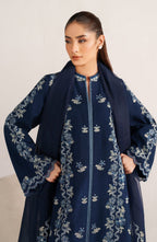 Heavy Embroidered Lawn 3-Piece Stitched Suit with Chiffon Dupatta & Cutwork | Ready To Wear