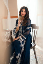 Embroidered Chiffon 3-Piece Stitched Suit with Organza Details & Embroidered Dupatta | Ready To Wear