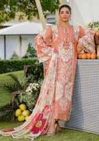 Embroidered Chikankari Lawn 3-Piece Stitched Suit with Silk Dupatta | Ready To Wear