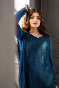 Heavy Embroidered Chiffon 3-Piece Stitched Suit with Embroidered Dupatta & Silk Trouser | Ready To Wear