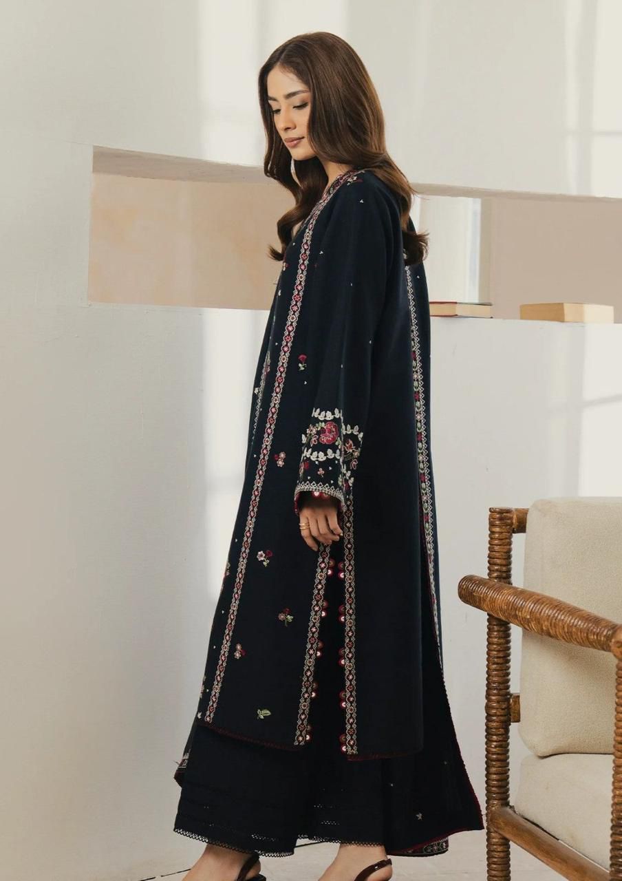 Heavy Embroidered Lawn 3-Piece Stitched Suit with Chiffon Dupatta & Cutwork | Ready To Wear