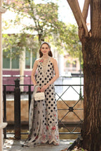 Printed Chiffon 3-Piece Stitched Suit with Heavy Embroidery & Silk Trouser | Ready To Wear