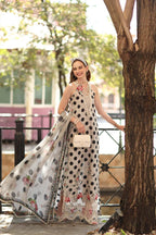 Printed Chiffon 3-Piece Stitched Suit with Heavy Embroidery & Silk Trouser | Ready To Wear