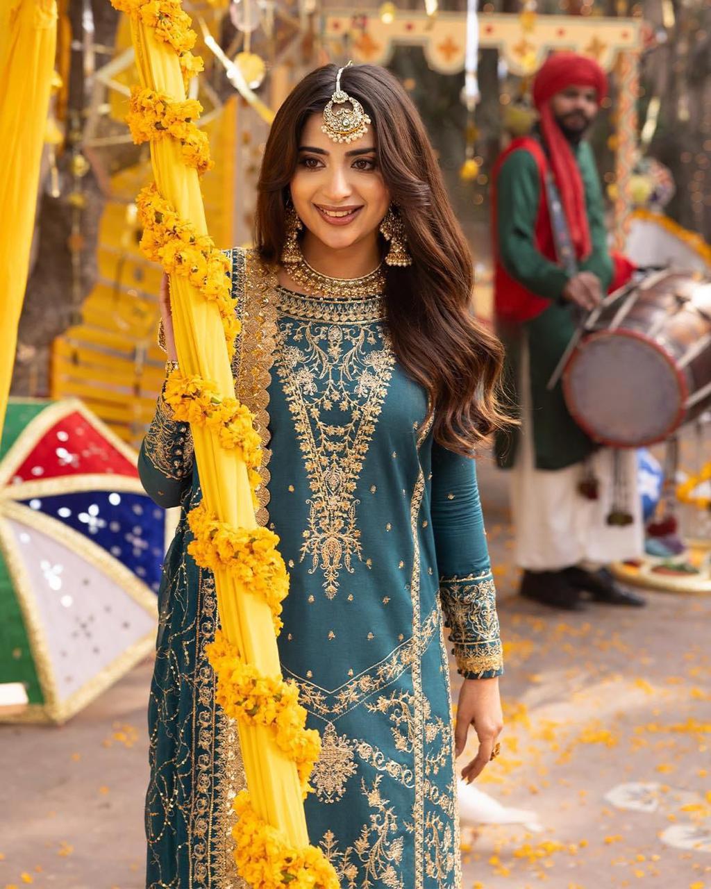 Sequence Embroidered Chiffon 3-Piece Stitched Suit with Malai Trouser | Ready To Wear
