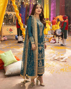 Sequence Embroidered Chiffon 3-Piece Stitched Suit with Malai Trouser | Ready To Wear