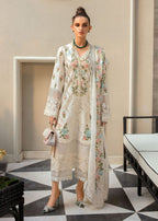 Heavy Embroidered Schiffli Lawn 3-Piece Stitched Suit with Organza Dupatta & Handwork | Ready To Wear