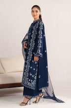 Heavy Embroidered Lawn 3-Piece Stitched Suit with Chiffon Dupatta & Cutwork | Ready To Wear