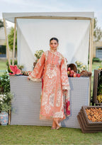 Embroidered Chikankari Lawn 3-Piece Stitched Suit with Silk Dupatta | Ready To Wear