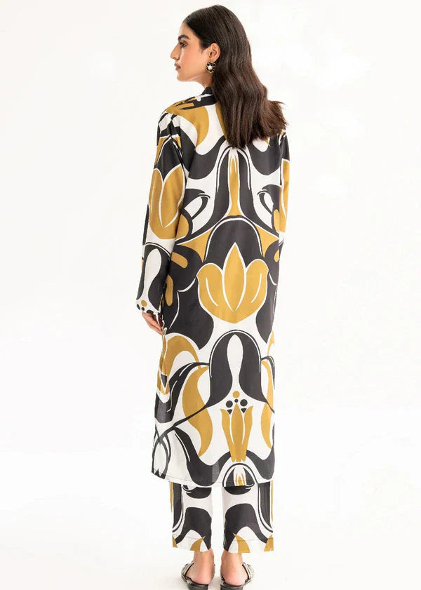 02 Piece Printed Cotton Suit - Ready To Wear