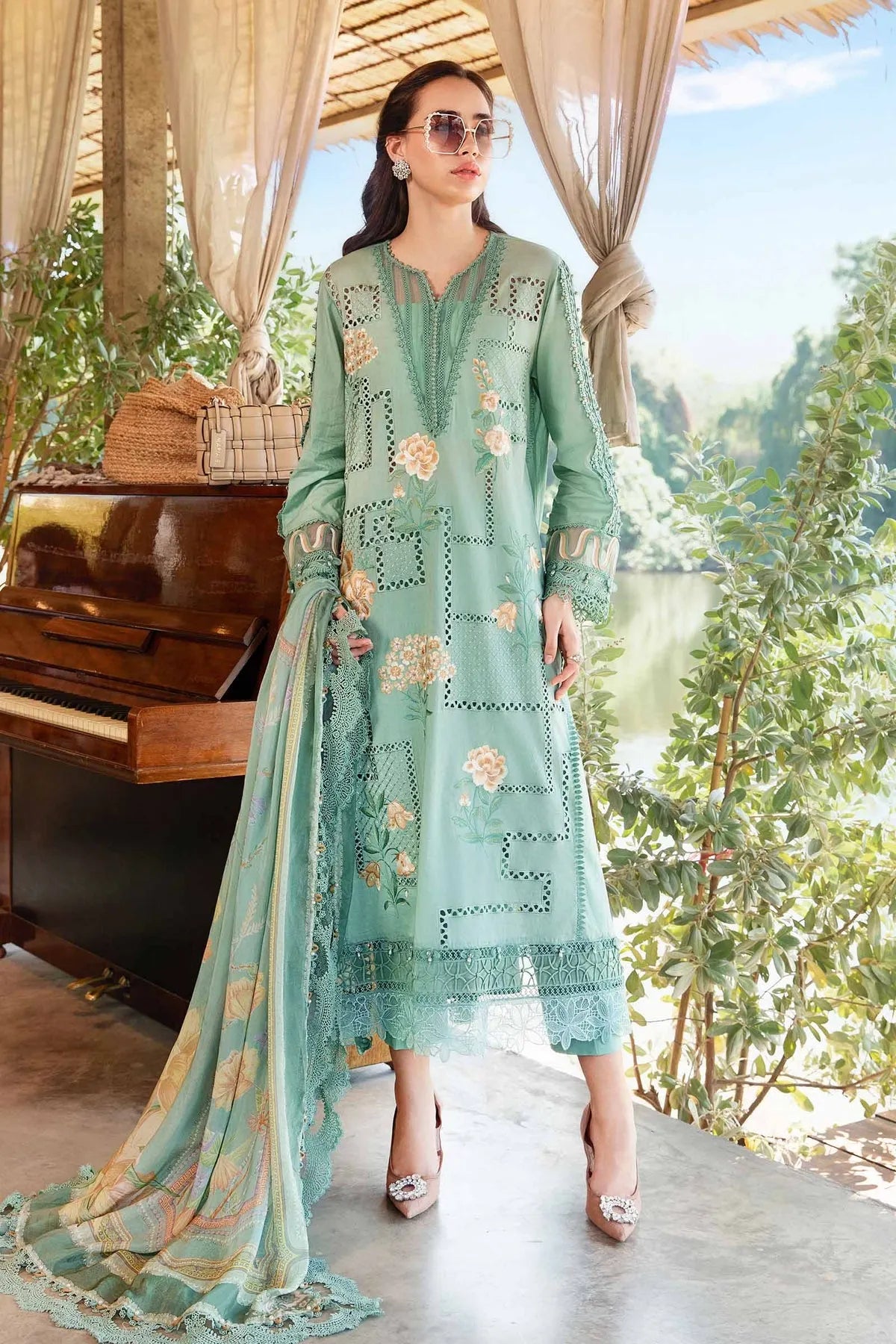 03-Piece Lawn Embroidered Suit - Ready To Wear