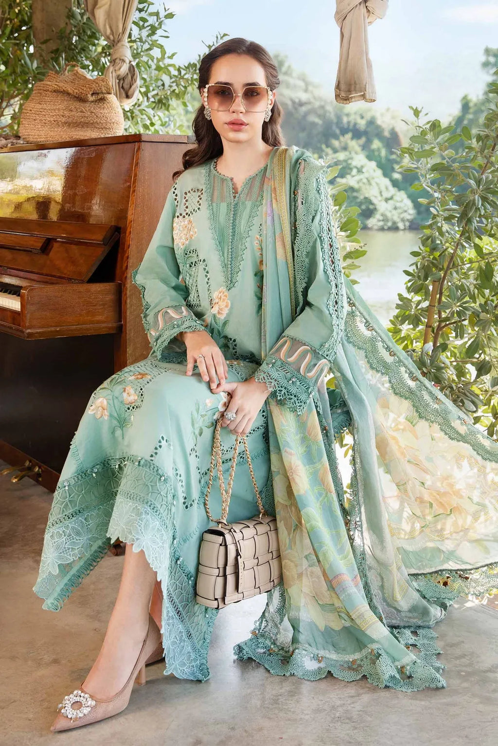 03-Piece Lawn Embroidered Suit - Ready To Wear