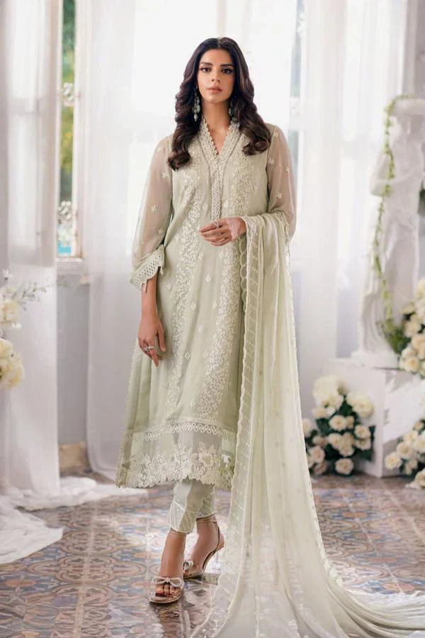 03 Piece Stitched Chiffon Suit - Ready To Wear