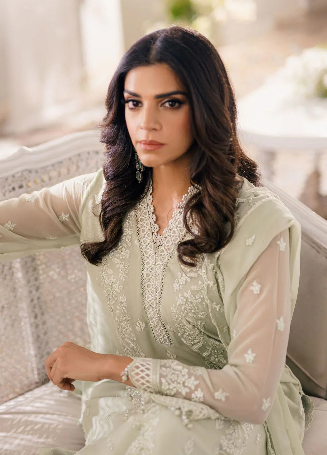 03 Piece Stitched Chiffon Suit - Ready To Wear