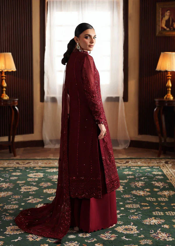 03 Piece Stitched Chiffon Embroidered Suit - Ready To Wear