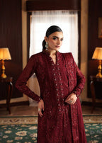 03 Piece Stitched Chiffon Embroidered Suit - Ready To Wear