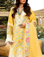 Heavy Embroidered Schiffli Lawn 3-Piece Stitched Suit with Organza Dupatta | Ready To Wear