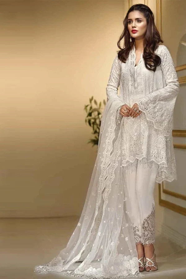 03 Piece Stitched Chiffon Suit - Ready To Wear