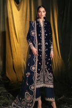 3 Piece Stitched Velvet Embroidery Suit - Ready To Wear