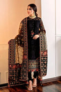 03 Piece Stitched Embroidered Chiffon Suit - Ready To Wear