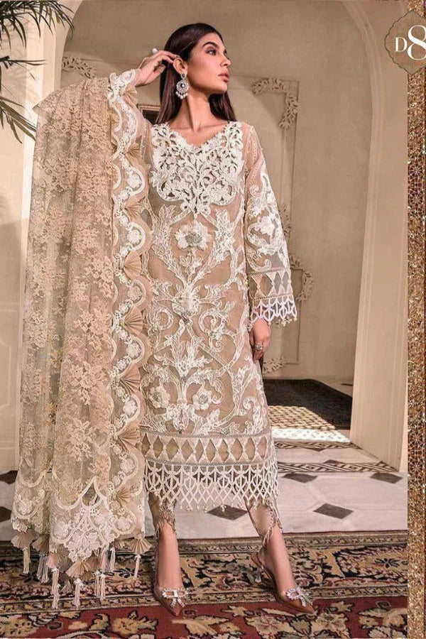 03 Piece Stitched Chiffon Suit - Ready To Wear